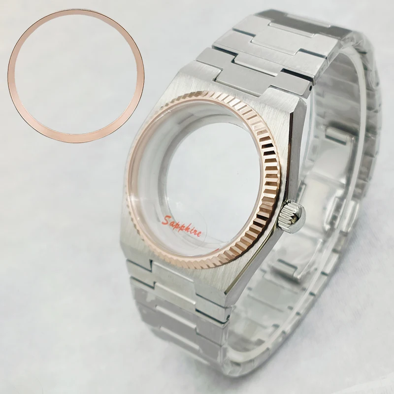 

PRX Super Player 40mm Silver case strap +Sapphire Glass Fit 4R35 4R36 NH35 NH36 7S26 Movement Watch Case Kit Refitting Replace