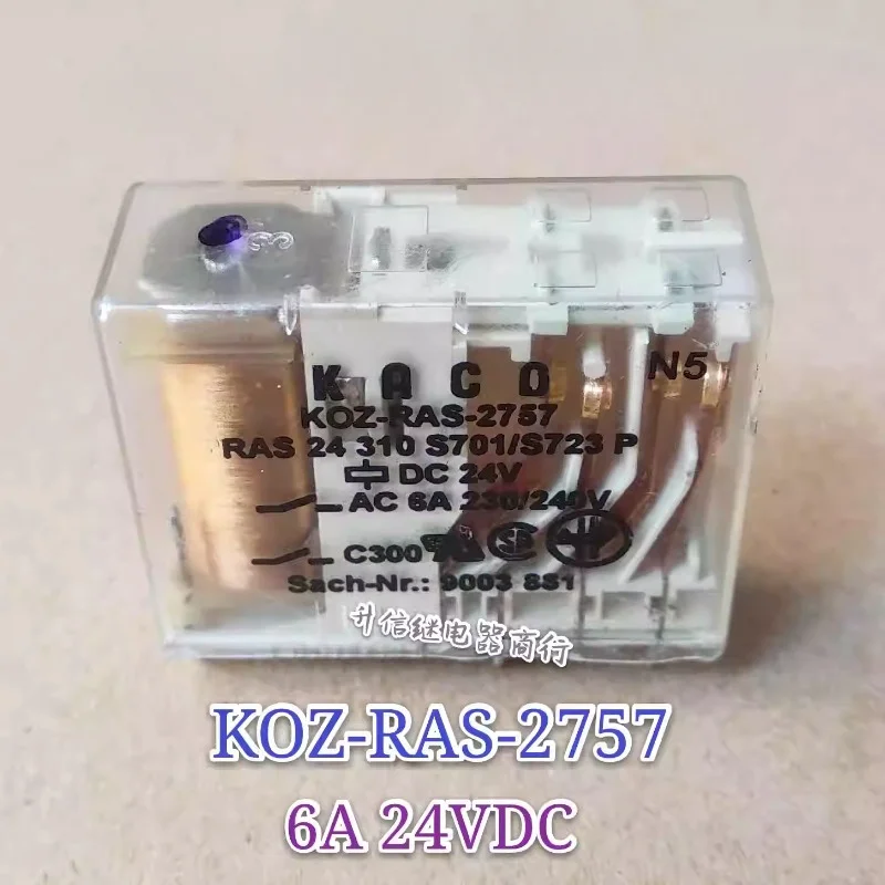 

（Second-hand）1pcs/lot 100% original genuine relay:KOZ-RAS-2757 24VDC safety relay 6A 24V