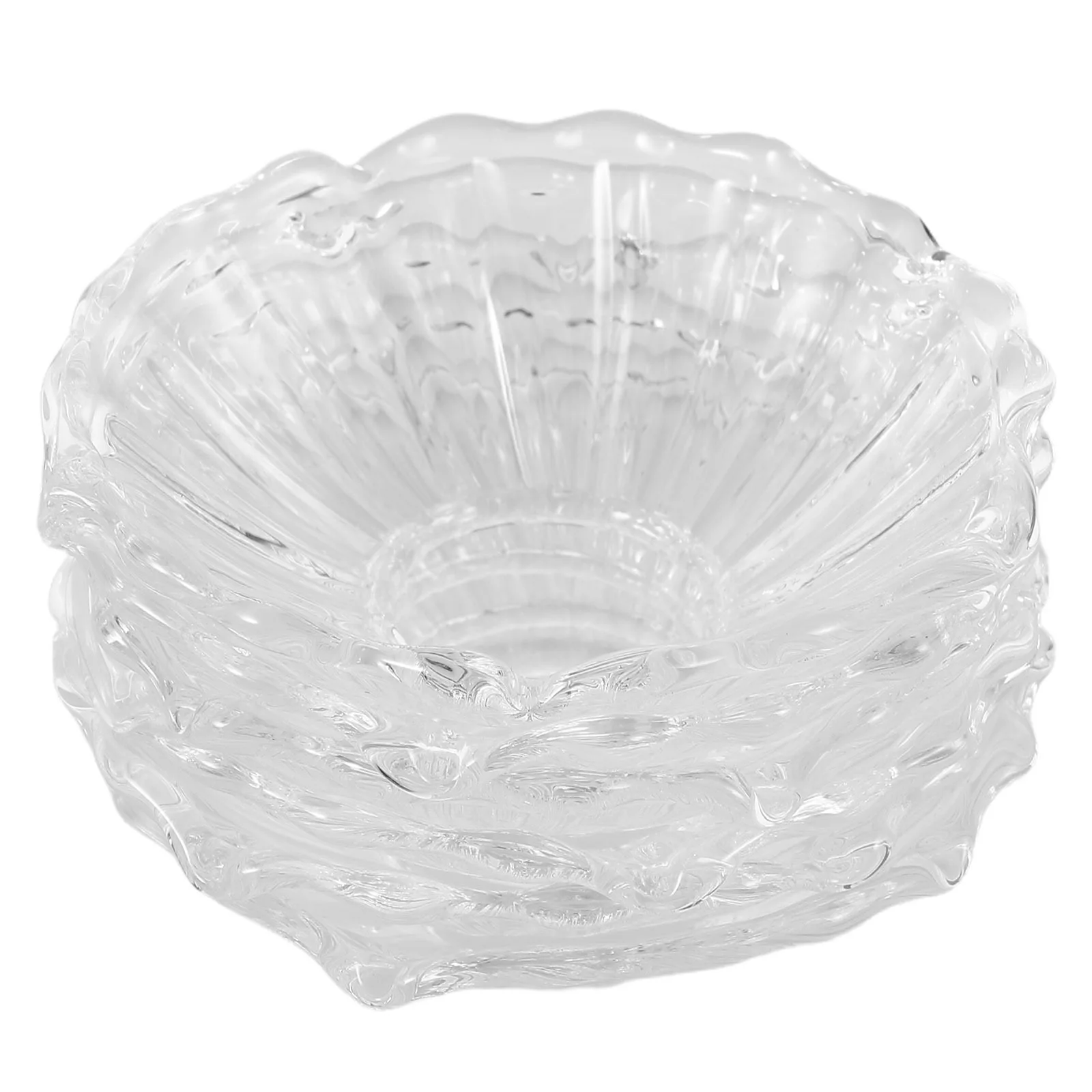 

6Pcs Drip Protector Clear Glass Wax Holder Reusable Decorative Wax Catcher for Candlestick Use Drip Catcher