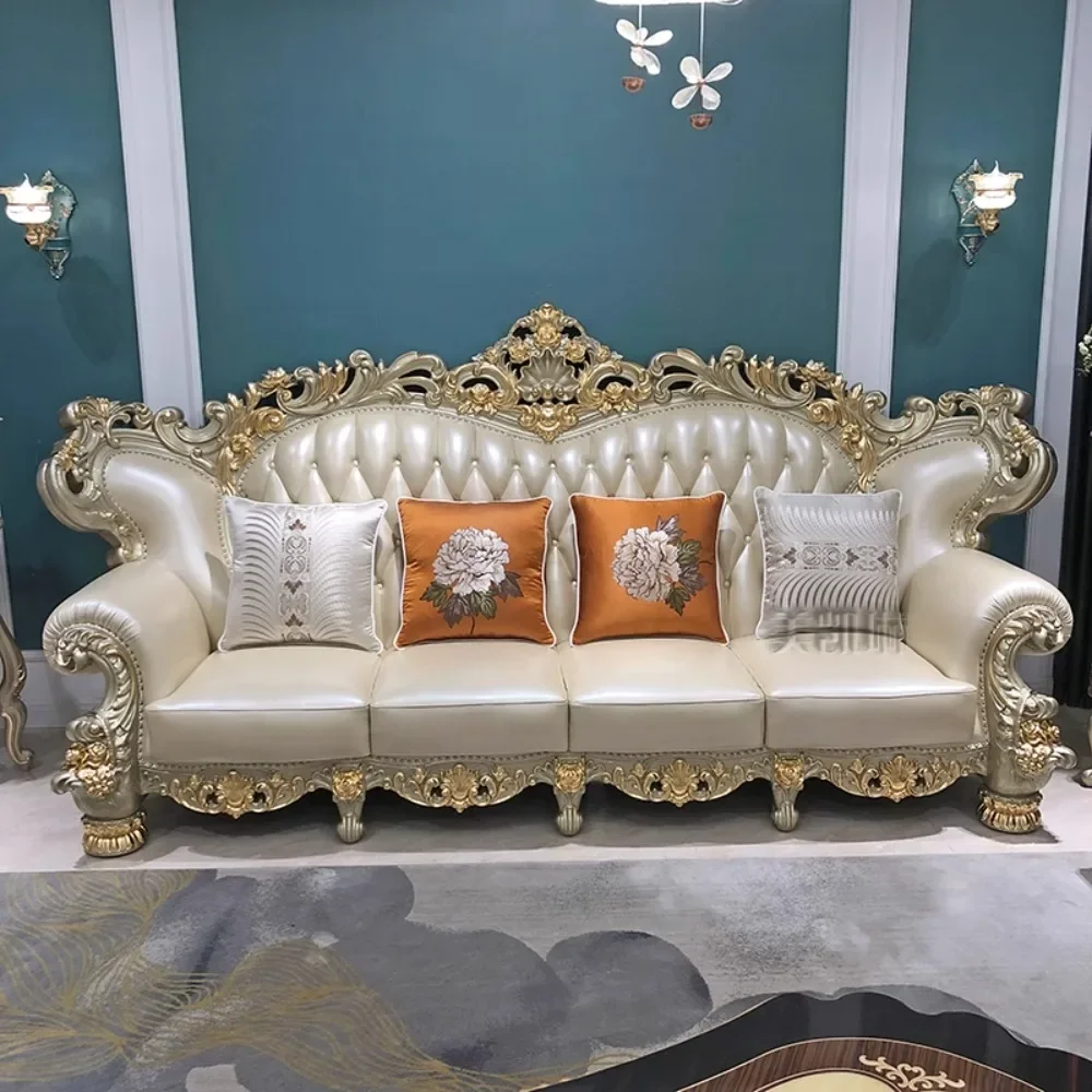 Apartment Recliner Sofa Classic Europe Large Comfortable Romantic Sofa Cushion Arm Divani Da Soggiorno Furniture Decoration