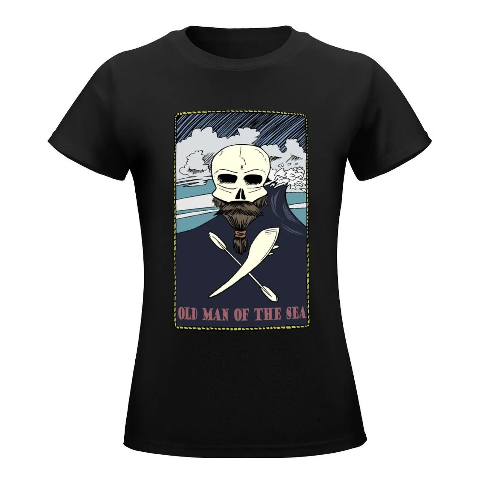 Old Man Of The Sea - Waveski T-Shirt summer tops plus size tops black t-shirts for Women