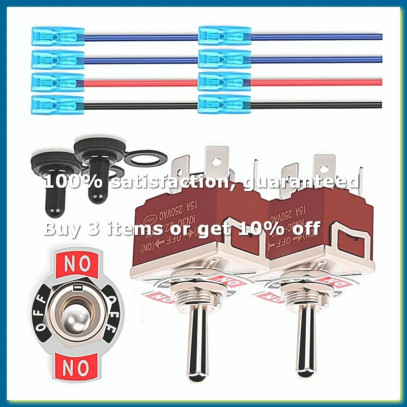 4Pin Reverse Polarity Toggle Switch 2PCS 12V Momentary Rocker Switch 30A on Off on DPDT 3 Position Waterproof Boot Cap-ANKL