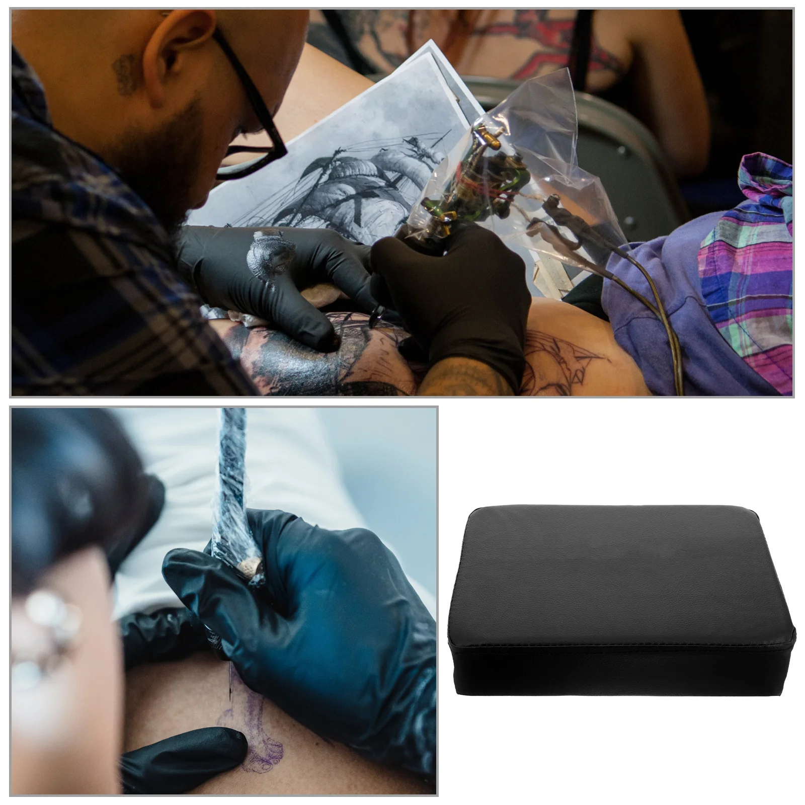 

Enhanced Armrest Salon Mat Comfortable Tattoo Pad Rotatable Sturdy Hand Rest Stable Arm Support Small Size for Tattoo