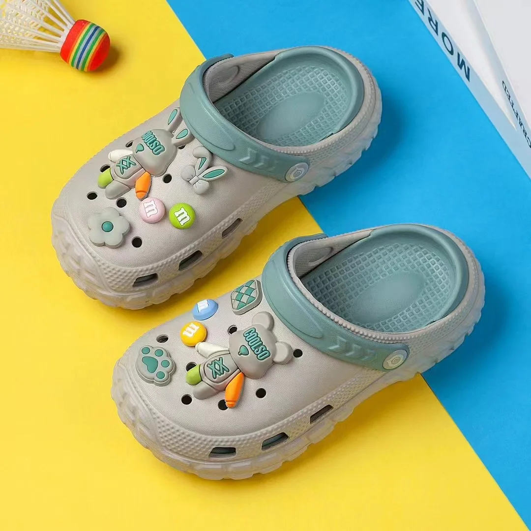Children's Hole Shoes Boys Slippers Girls Summer New Baby Non-slip Sandals Outer Wear Older Boys Beach Shoes