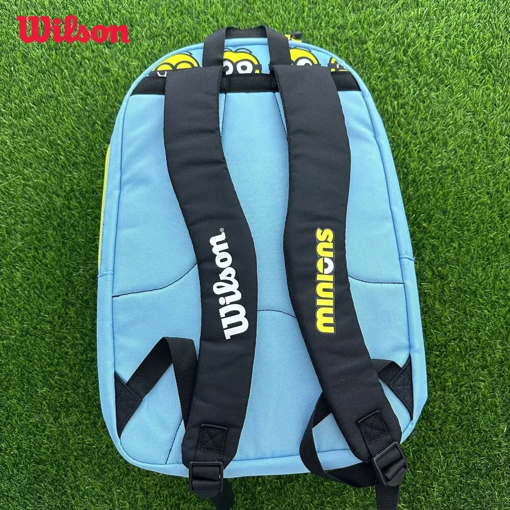 Wilson Minions V2.0 Team Tour JR Co Branded Styles Tennis Bag 2PK Racket Bag Multi Functional Large Capacity Teenage Backpack