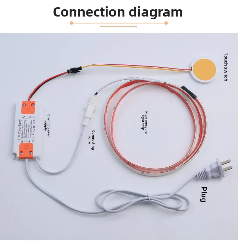AC 110V/220V Holzplatten-LED-Berührungssensor-Schalter, Verdeckter Oberflächenschalter, Geeignet für Smart Home Hochspannungs-LED-Lichtstreifen – Detail 2