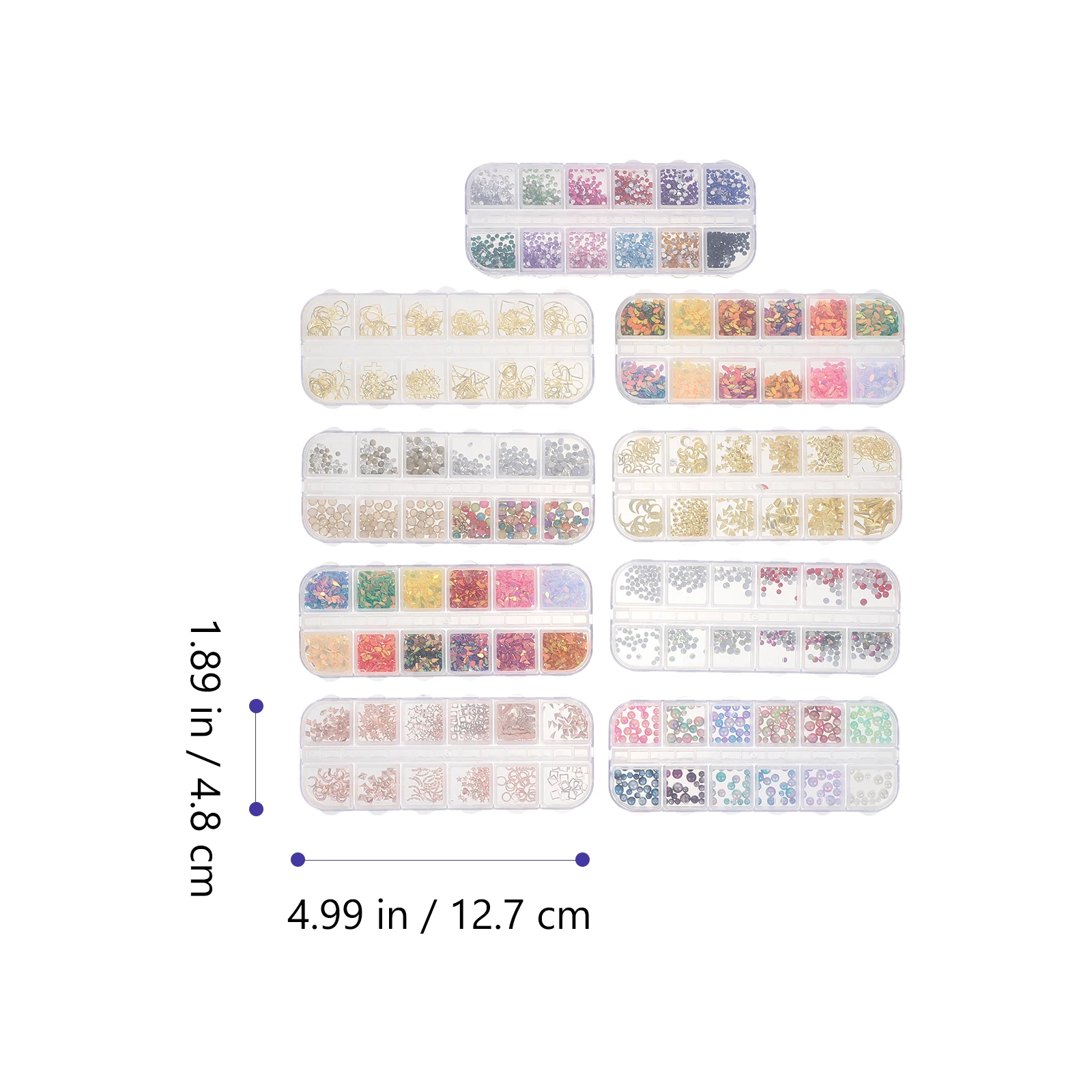 

9pcs Pearl Rhinestone Art Charms Gems Decorative Flatback Plastic Sparkling DIY Accessories For Scrapbook Phone Case Water