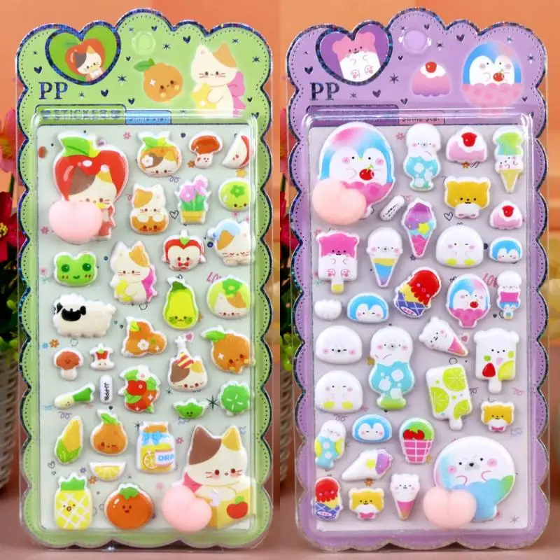 

Горячая распродажа: Мягкие объемные 3D-наклейки с мультяшными животными для декора ноутбуков, скрапбуков, чехлов для телефонов, подарки для снятия стресса