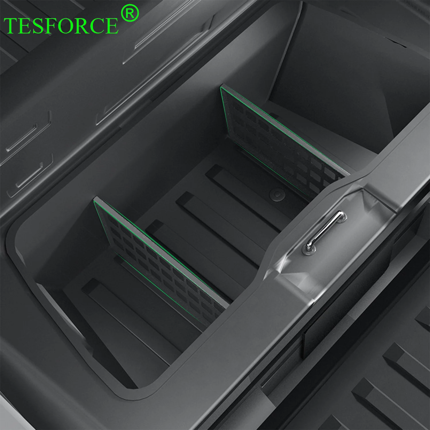 For Tesla Cybertruck 2024 Lower Trunk Storage Compartment CyberTruck Trunk Storage Box Partition Interior Bulkhead Accessories