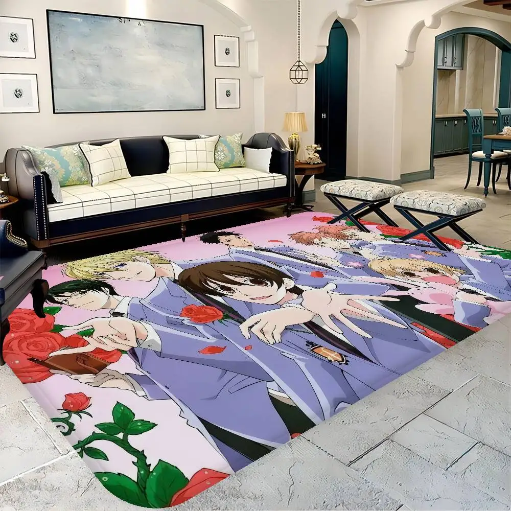 Anime O-Ouran High School Host Club Hallway Carpet Washable Non-Slip Living Room Sofa Chairs Area Mat Kitchen Doormat Area Rug
