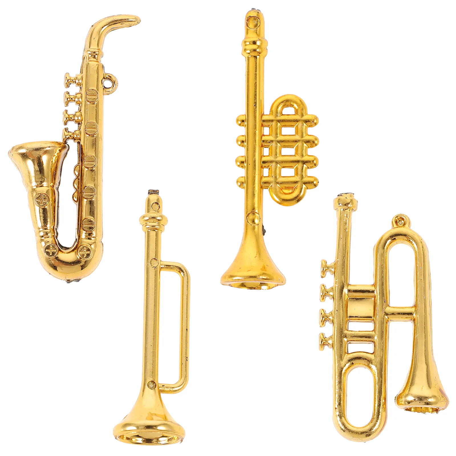 4 Pcs Mini Saxophone Model House Instrument Decorations Plastic Musical Props Miniature Music Instruments Photography