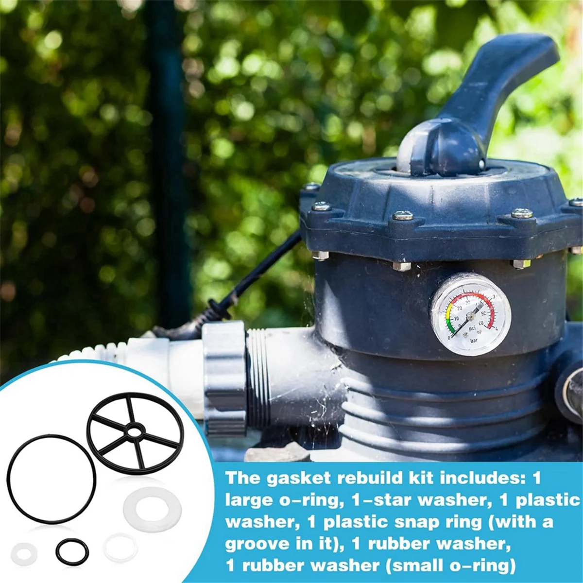 Parti del filtro della piscina Kit guarnizioni Spider, SPX0714L O-Ring Vari-Flo XL Valve SP0714T parti della pompa della piscina per filtro a sabbia Hayward