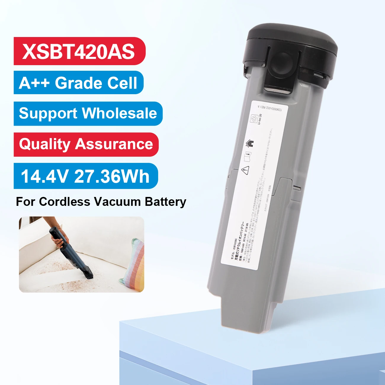 Dust Collector Battery XSBT420AS For shark L1 L2 L3 WS640 WS642 WS640BL WV401BL WV401 WV410 QV410 WS640AE WV403BR XSBT420