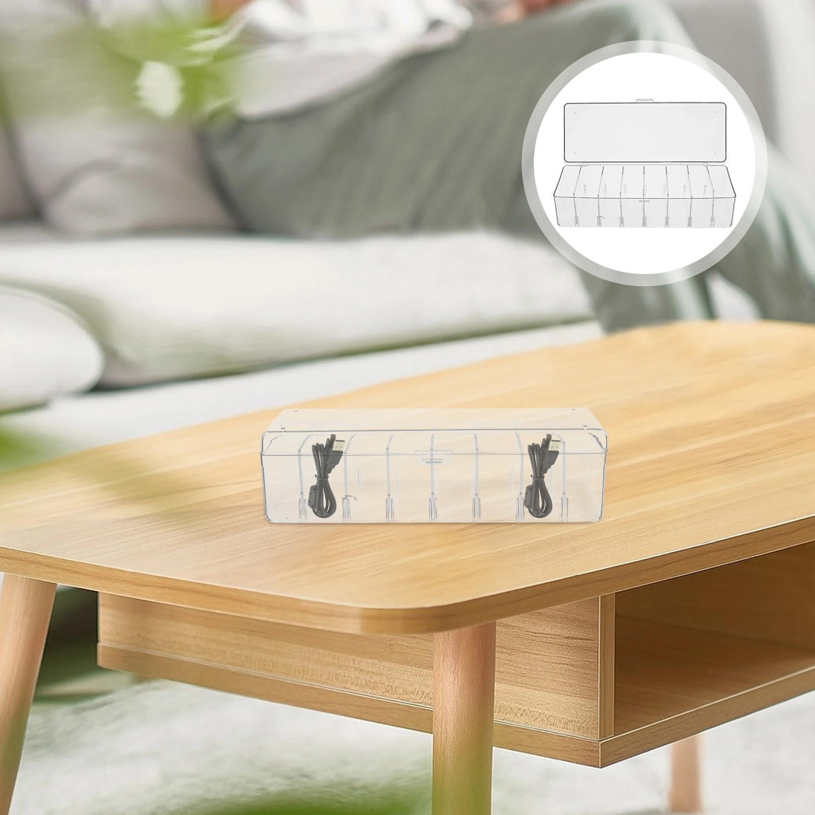 

Transparent Storage Thick Material Cable ganizer Desk Plastic Container Partition File Folder Wire ganizer Box Plastic Fishing