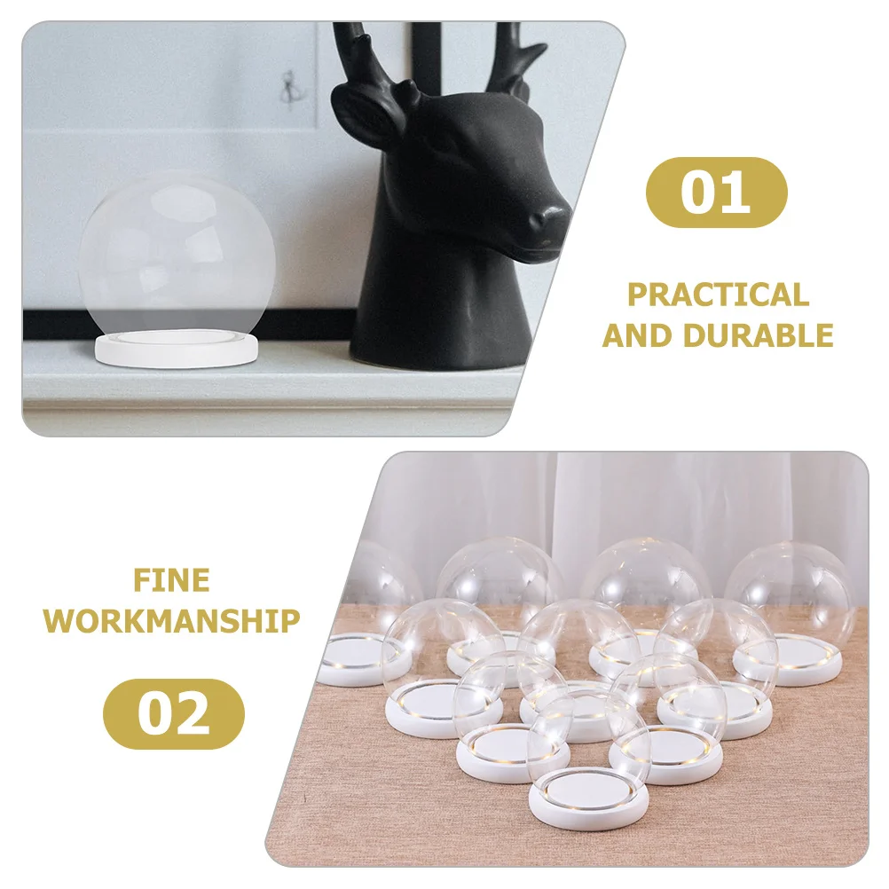 

Glass Display Dome Eternal Flower Cover High Strength Borosilicate Glass Bell Jar Suitable for Desk Decoration Home Office Micro