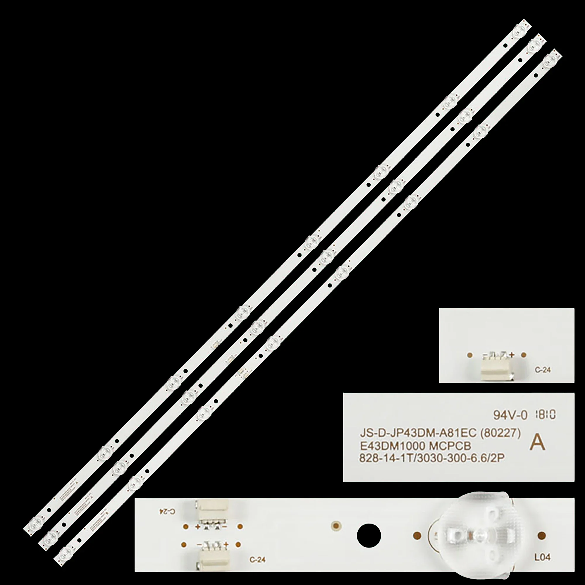 Strip lampu latar LED untuk LD-4348 43S1A 43X600 43USF20 43LEX-5058/FT2C 43LEX-7158/FTS2C R72-43D04-012-13 JS-D-JP43DM-A81EC (80510)