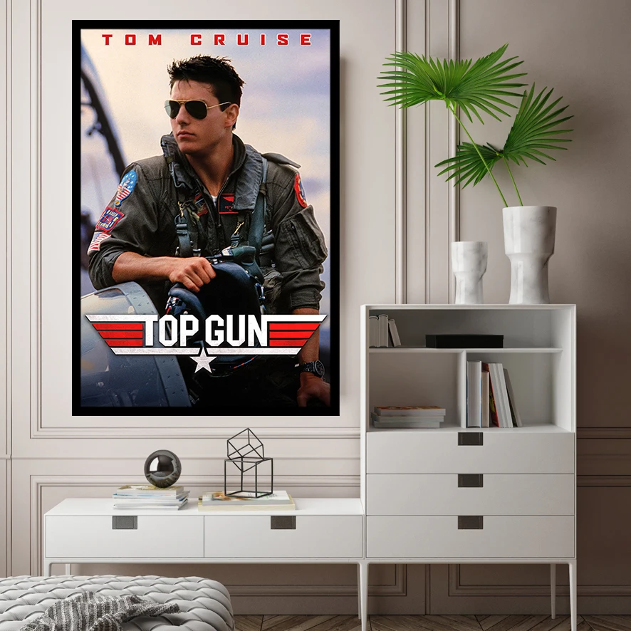 ملصق قماش الفيلم لديكور المنزل، توم كروز HD جدار الفن، اللوحة الزخرفية، حجم مخصص، مافريك، توب غان، 2022