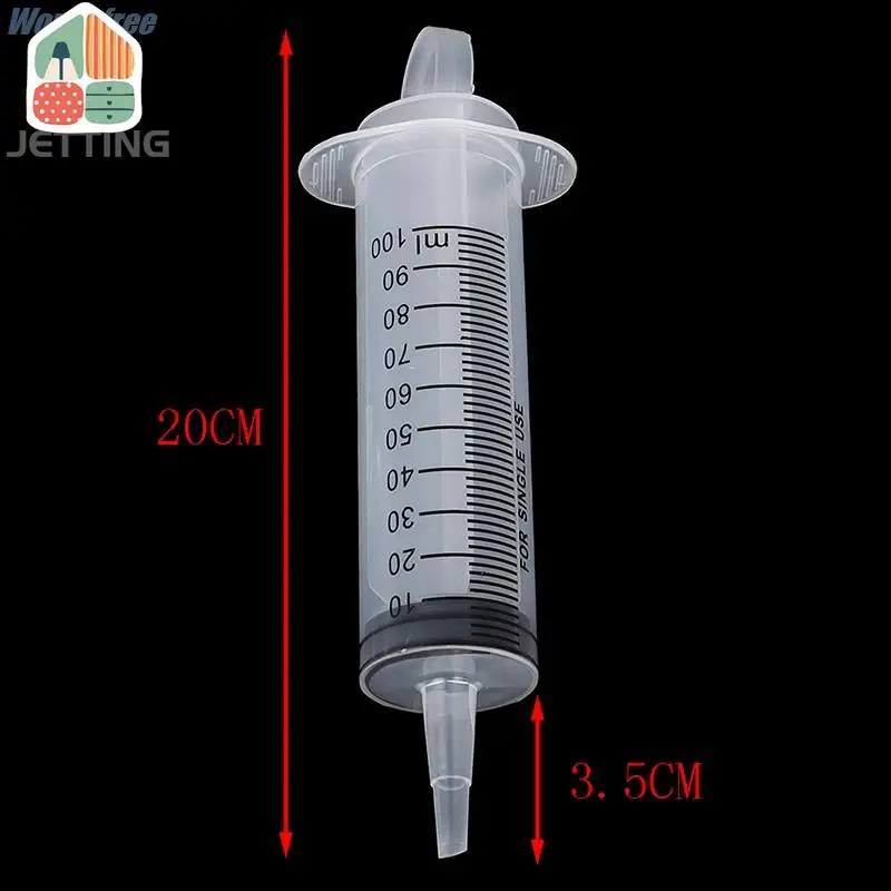 100ml Syringe Reusable Pump Measuring With 1m Tube Feeding Ink For Liquid Paint Epoxy Resin Oil Watering Plants Scientific Labs