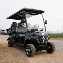 New Model Golf Cart 72V Electric Golf Cart 4+2 6 Seater Off Road Buggy 48V Lithium Battery Hunting Electric Golf Cart