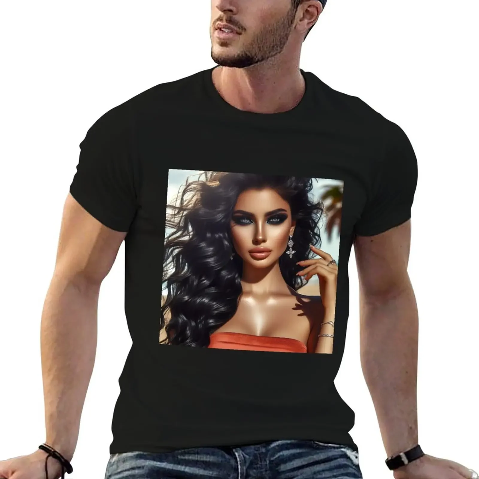 Gorgeous woman T-Shirt vintage clothes sublime customs Men's clothing