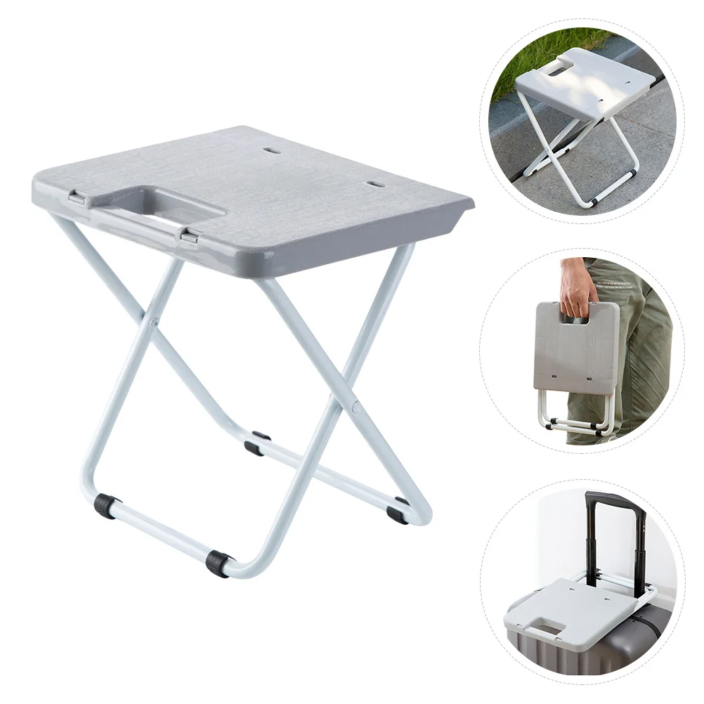 Taburete plegable para exteriores, silla de campamento portátil, asiento de plástico antideslizante resistente para pesca, senderismo, viaje, taburete compacto para jardín, 1 Uds.