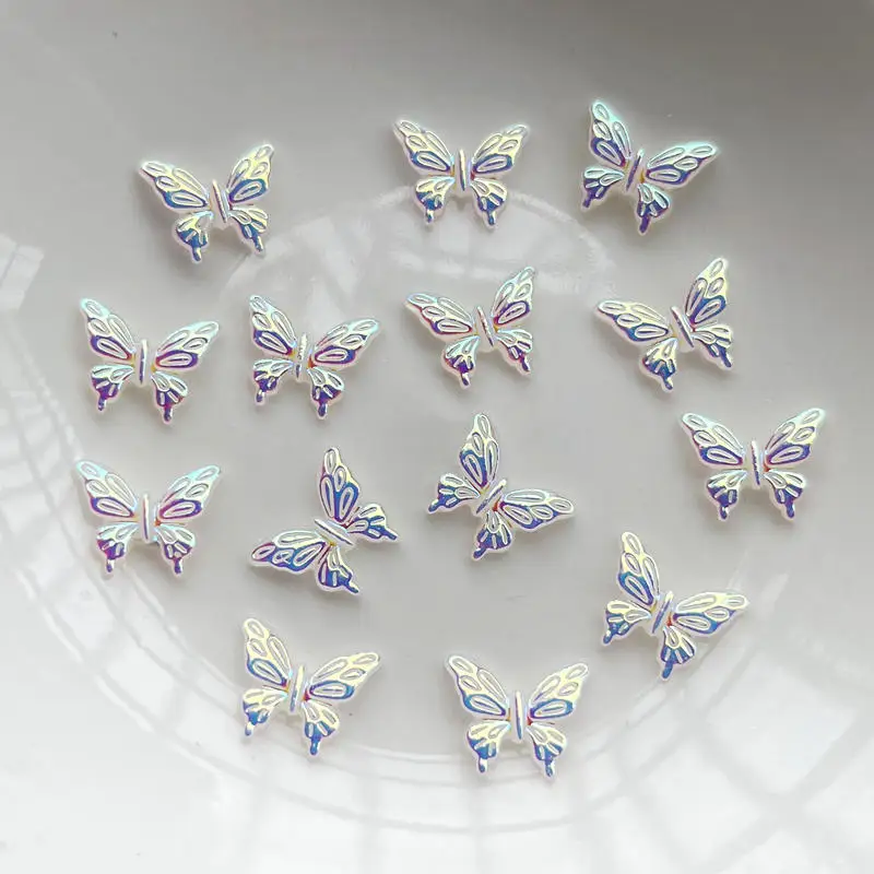 50 pieces of shiny AB Crystal Butterfly Rhinestone DIY jewelry accessories resin crafts wedding decoration nail Rhinestone