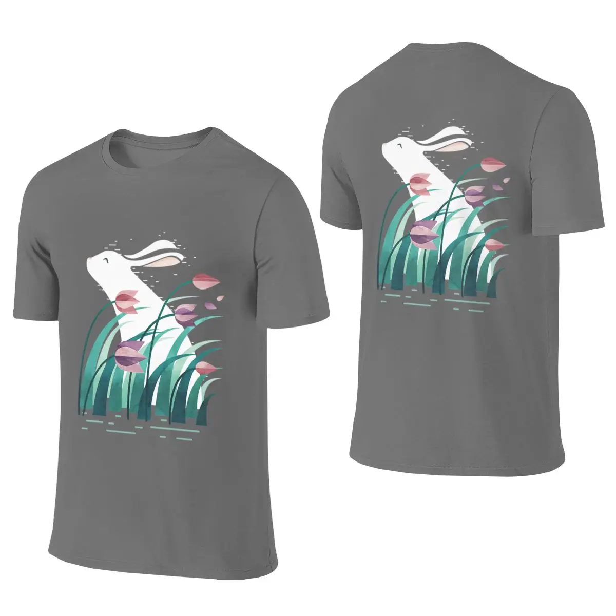Rabbit Resting Cloud-Like Feeling Reversible T-shirt Niche Salt Style Niche T-shirt