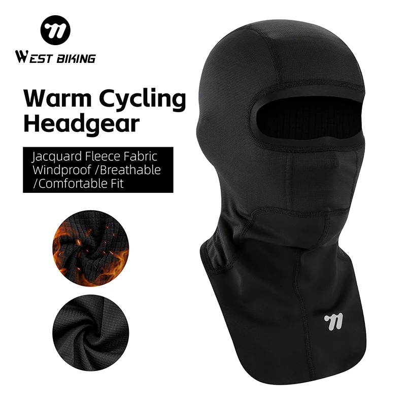 WEST BIKING Bicycle Balaclava Ski Mask Men's Winter Cap Thermal Fleece Scarf Shield Outdoor Motorcycle Bike Cycling Face Mask