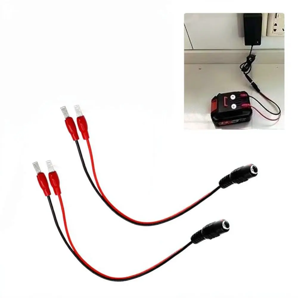 Durable Charging Converter Cable DC Port Red Black Wire Adapter For Cordless Power Tool Battery Repair Work