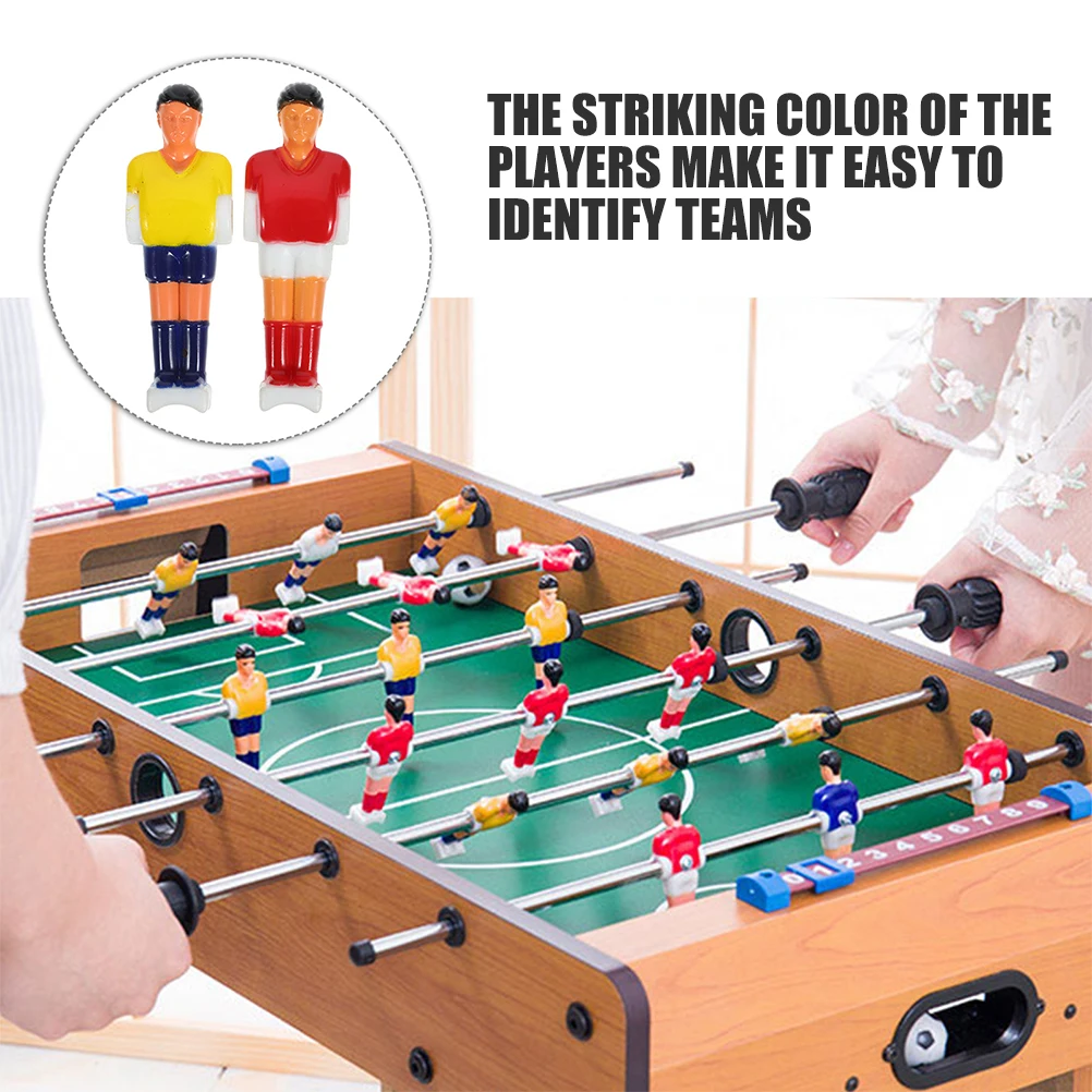 

8pcs Foosball Athletes Statue Table Soccer Player Replacement Creative Football Machine Parts Colorful Team Figures Desk Soccer
