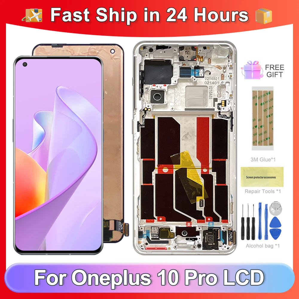 For  1+10Pro 6.7\'\'For OnePlus 10 Pro NE2210 NE2211 NE2213 NE2215 LCD Display Touch Screen Digitizer Assembly Replacement