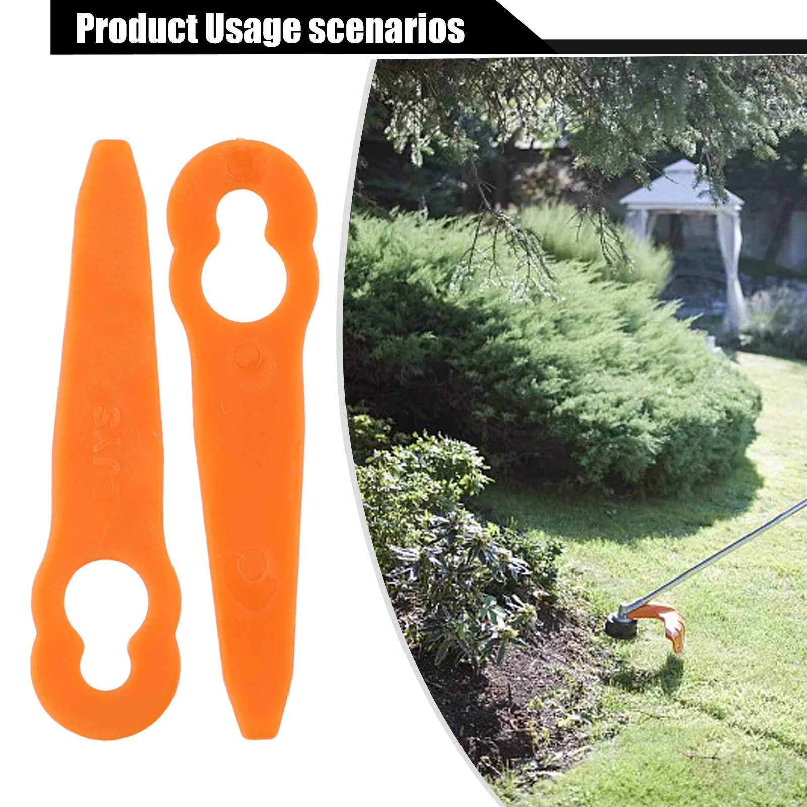 50pcs For STIHL FSA45 Plastic Blades Cordless Grass Trimmer Mowing Heads For Grass Cutter Lawn Mower Replacement Plastic Blade