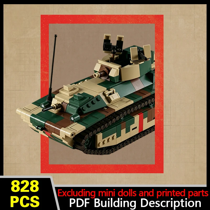 LVT(A)-4 Amphibious Vehicle Model MOC Building Bricks War Equipment Modular Technology Gifts Holiday Assemble Children Toy Suit