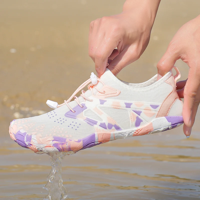 

Women Men Quick-Drying Water shoes Wading Swimming Barefoot Five Fingers Aqua Shoes Colorful Beach Shoes Unisex Gym Sports Shoes