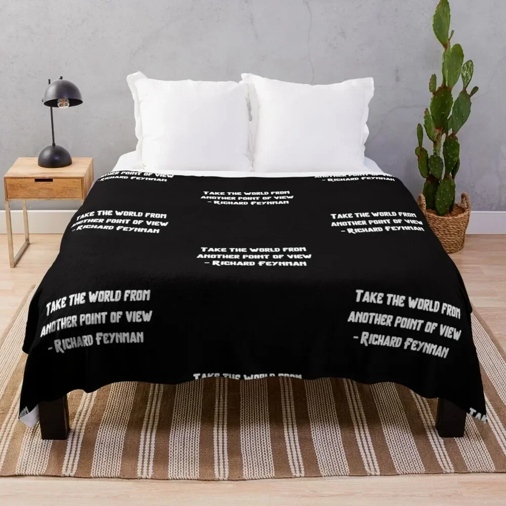 

Richard Feynman Science Physics Quote Throw Blanket Cozy Warm Blanket for Bed Room Decor