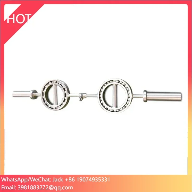 MKAS Fitness Weight Lifting Barbell Powerlifting Bar Round Grip for Arm Curl Fitness 360 Degree EZ Eye Rotating Curl Barbell Bar