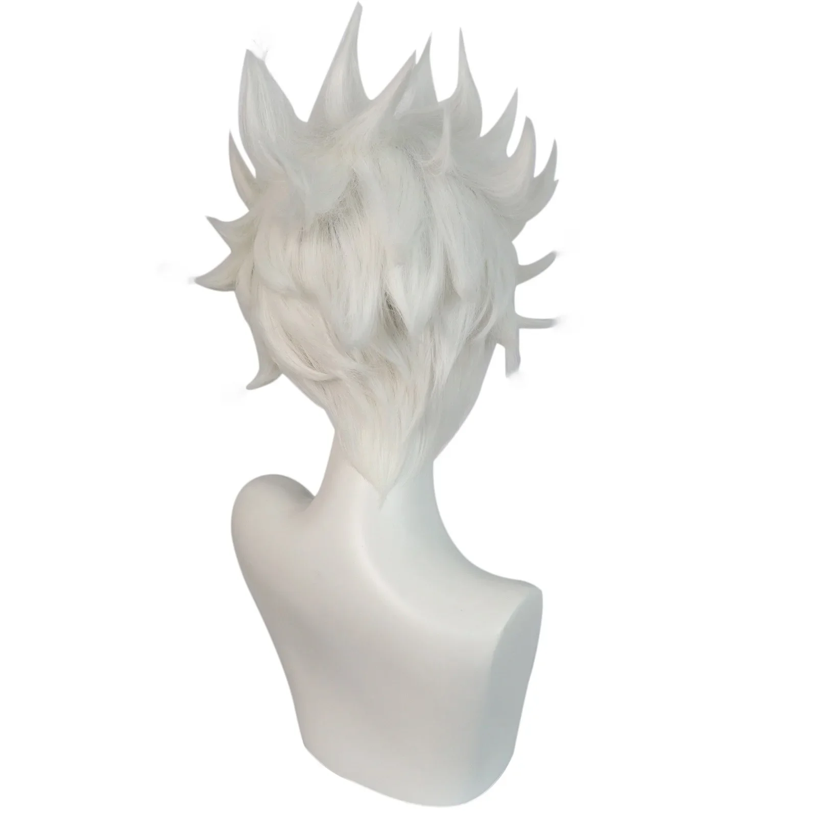 Film-Ursula-Cosplay-Perücke, weißes kurzes Haar für Erwachsene, Frauen, Männer, Halloween-Kostüm-Requisiten, Cosplay-Rollenspiel-Perücken – Detail 5