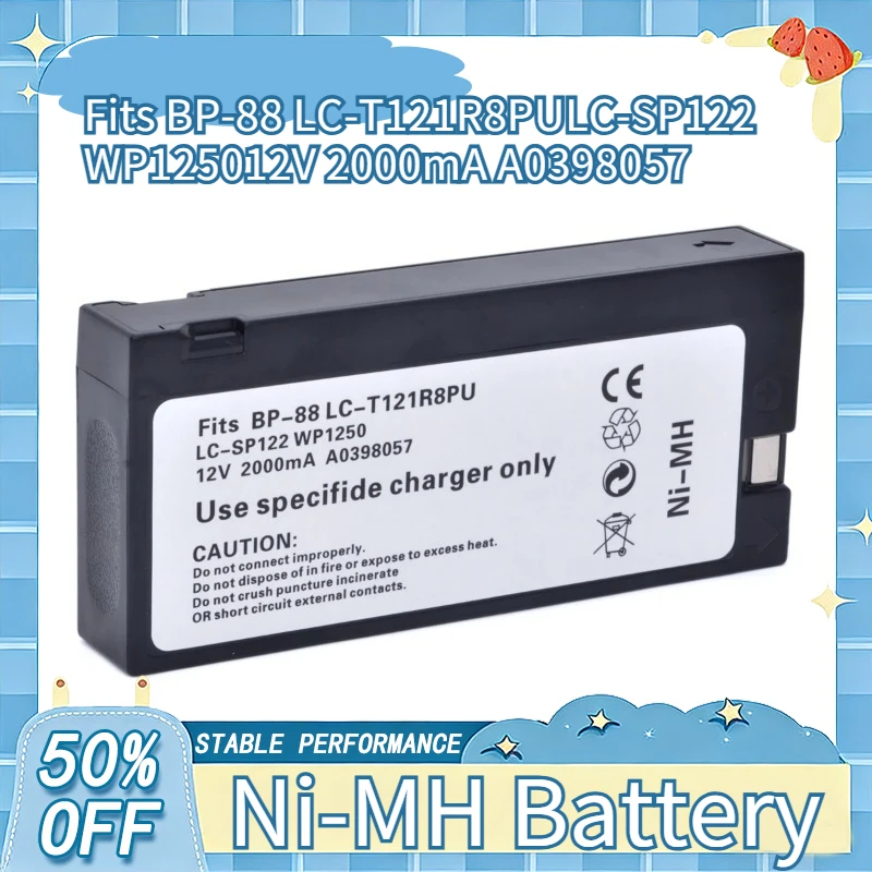 

High Quality For COLIN BP-88 BP-308 BP-88S BP-508 BP-608 VW-VBF12 WP1250 EPP13 LC-SD122PU Battery