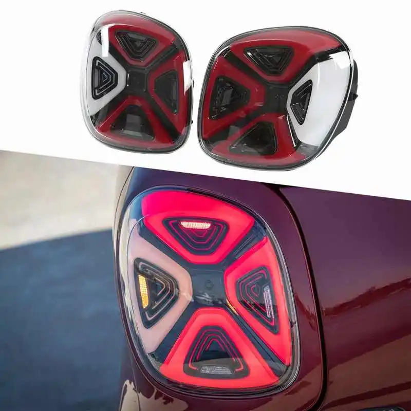 

1 Pair Facelift Style Car Full LED Tail Lights with Welcome Light Replacement for Smart Fortwo Forfour 453 2015‑2021