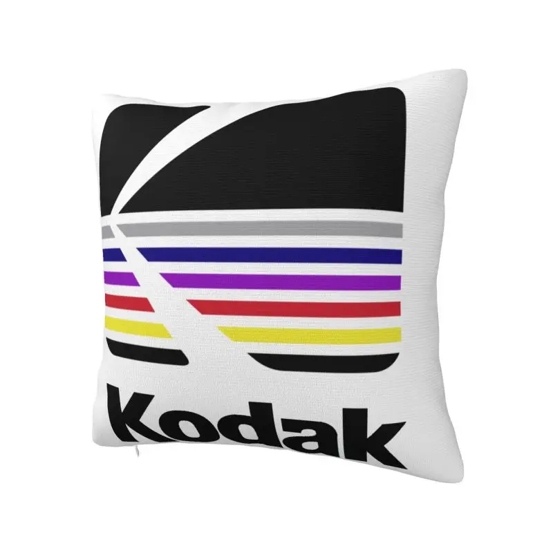 Kodak Photography Logo Cushion Cover Soft Kodachrome Camera Film Throw Pillow Case for Sofa Square Pillowcase Home Decorative