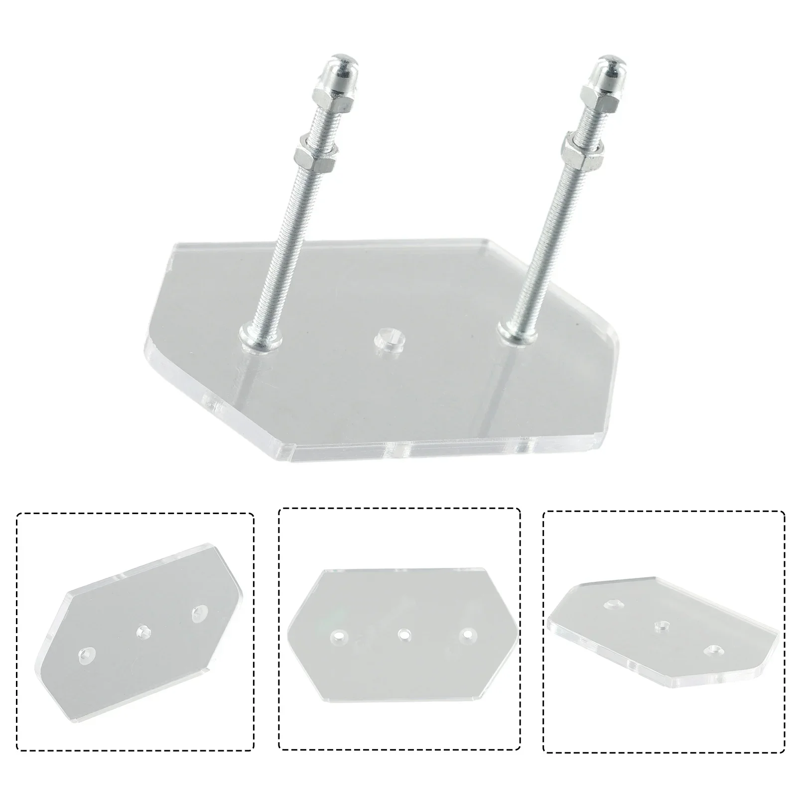 Estante para monopatín de montaje en pared con tornillos + colgador de pernos, accesorios de lujo para monopatín, duradero, negro/blanco/transparente