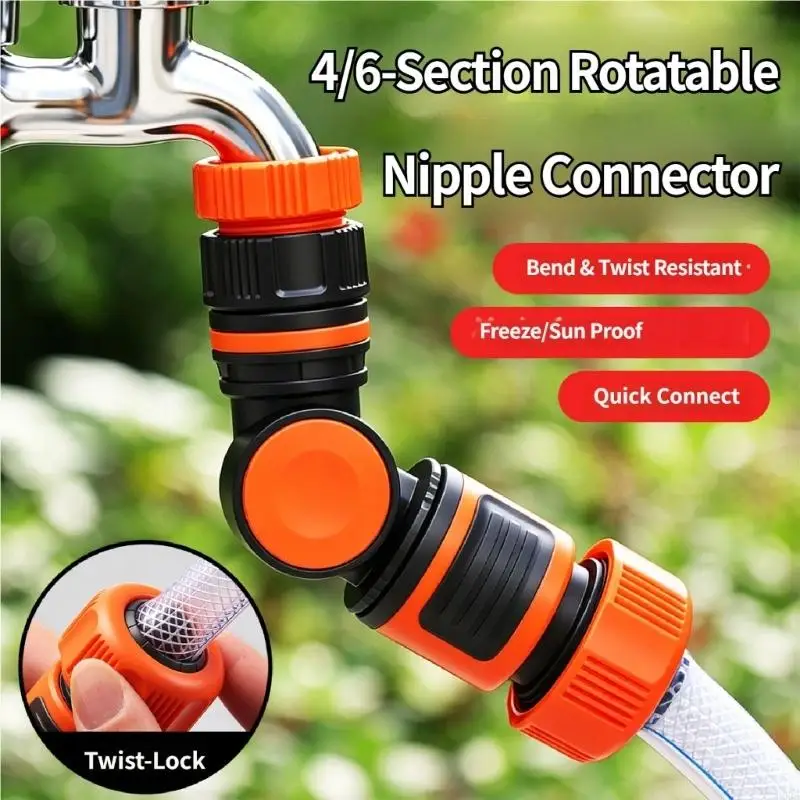 Universal 360 Degree Rotating Faucet Adapter for 4 And 6 Inch Hoses For Garden Watering Washing And Cleaning B03E