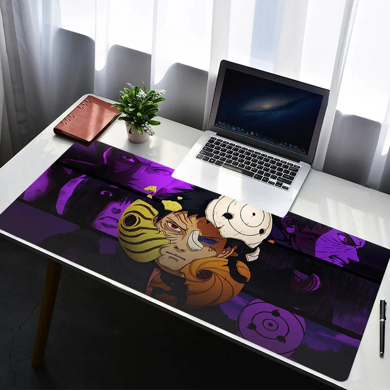 

Mouse Pad Laptop Rubber Extended Desktop Mat Computer Gamer HD Naruto Obito Uchiha Mousepad PC Gaming Accessories Keyboard Pad