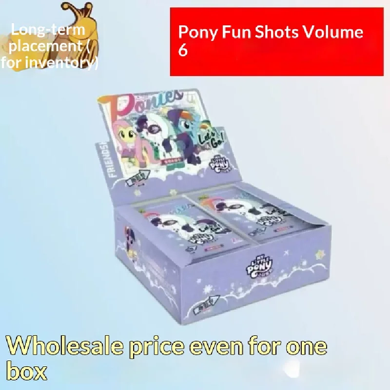 

Подлинная карточная игра «Пони», полная коробка, забавная упаковка теней, 6-пулевая коллекция игрушек, черная задняя карта для любителей