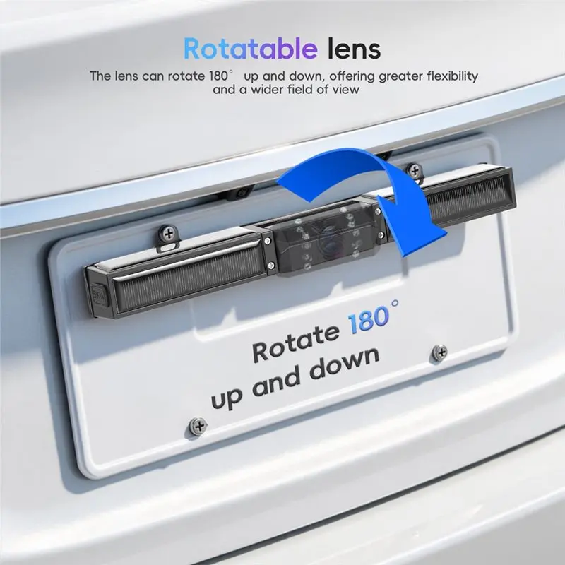 [NEW!A25P】 Solar Wireless Backup Camera 720P 5