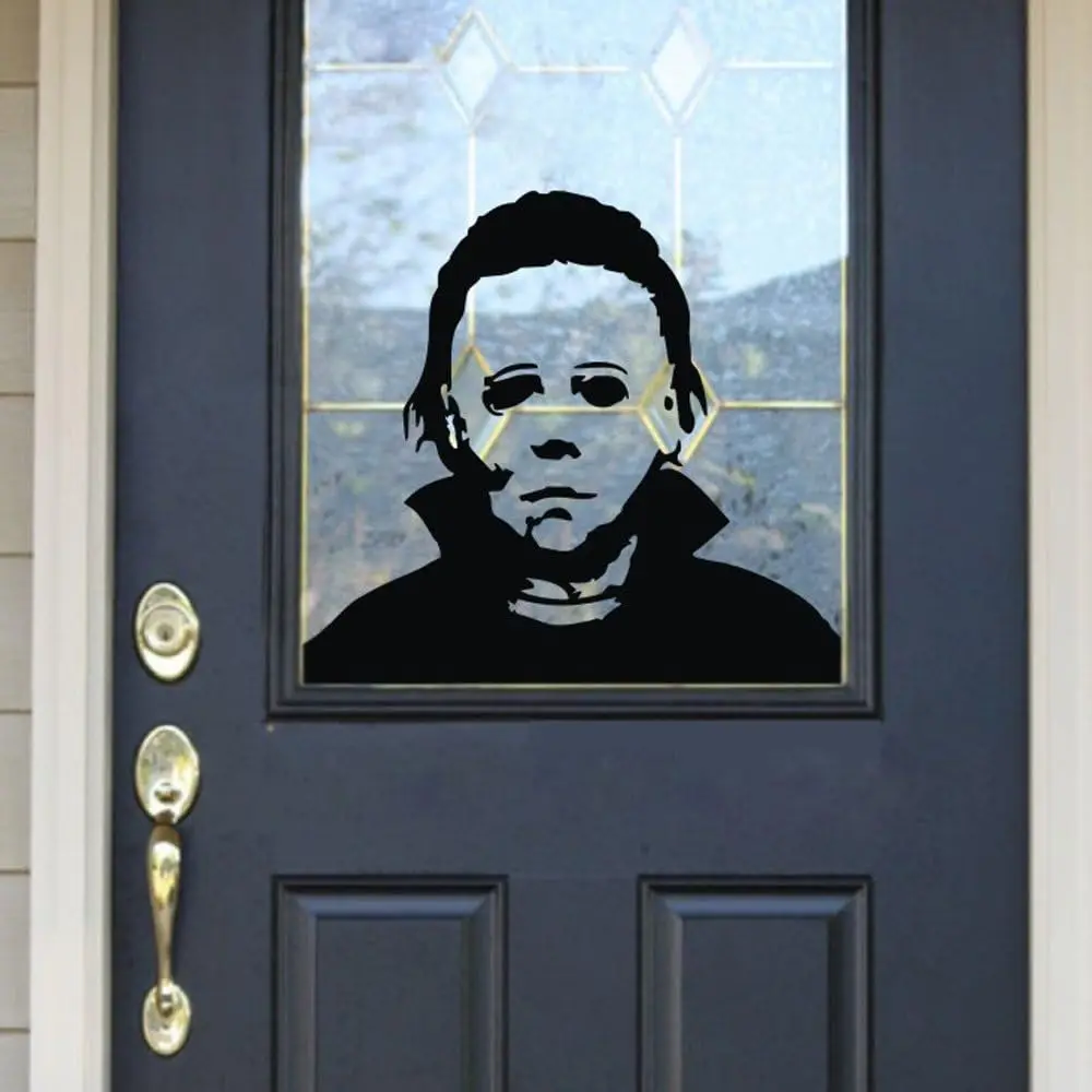 Halloween Holiday Decals Michael Myers Horror Living Room Sticker Funny Door Window Mirror Vinyl Art Decor