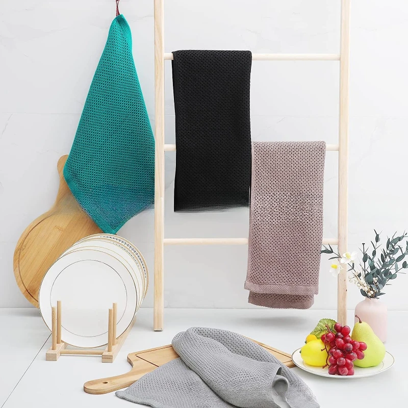 

Хлопковое полотенце, мягкая впитывающая тряпка для мытья посуды, кухонные тряпки для мытья посуды, сотовое дышащее полотенце для мытья лица, бытовая ткань для чистки, ткань для мытья посуды