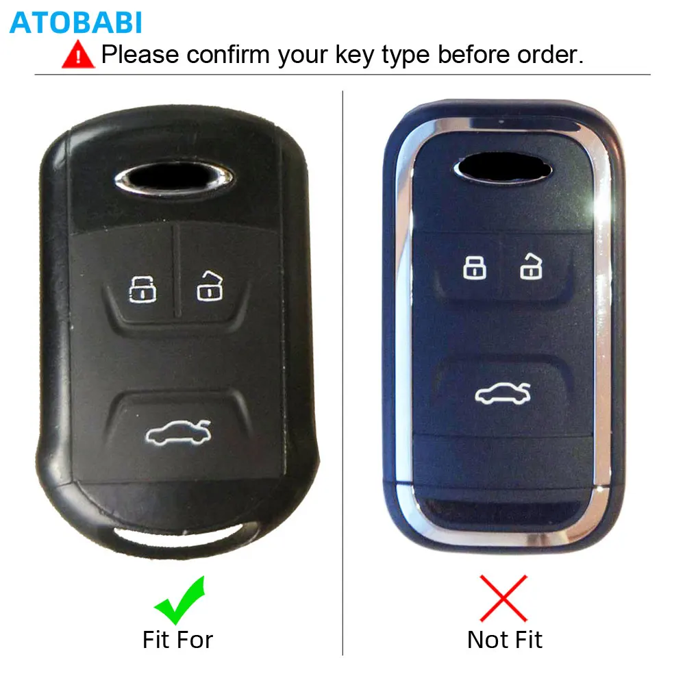 Real Leather Car Key Case For Chery Tiggo 3 5 Chery ARRIZO 3 7 Chery E3 E5 Bonus 3 Buttons Smart Remote Fob Cover Keychain Bag