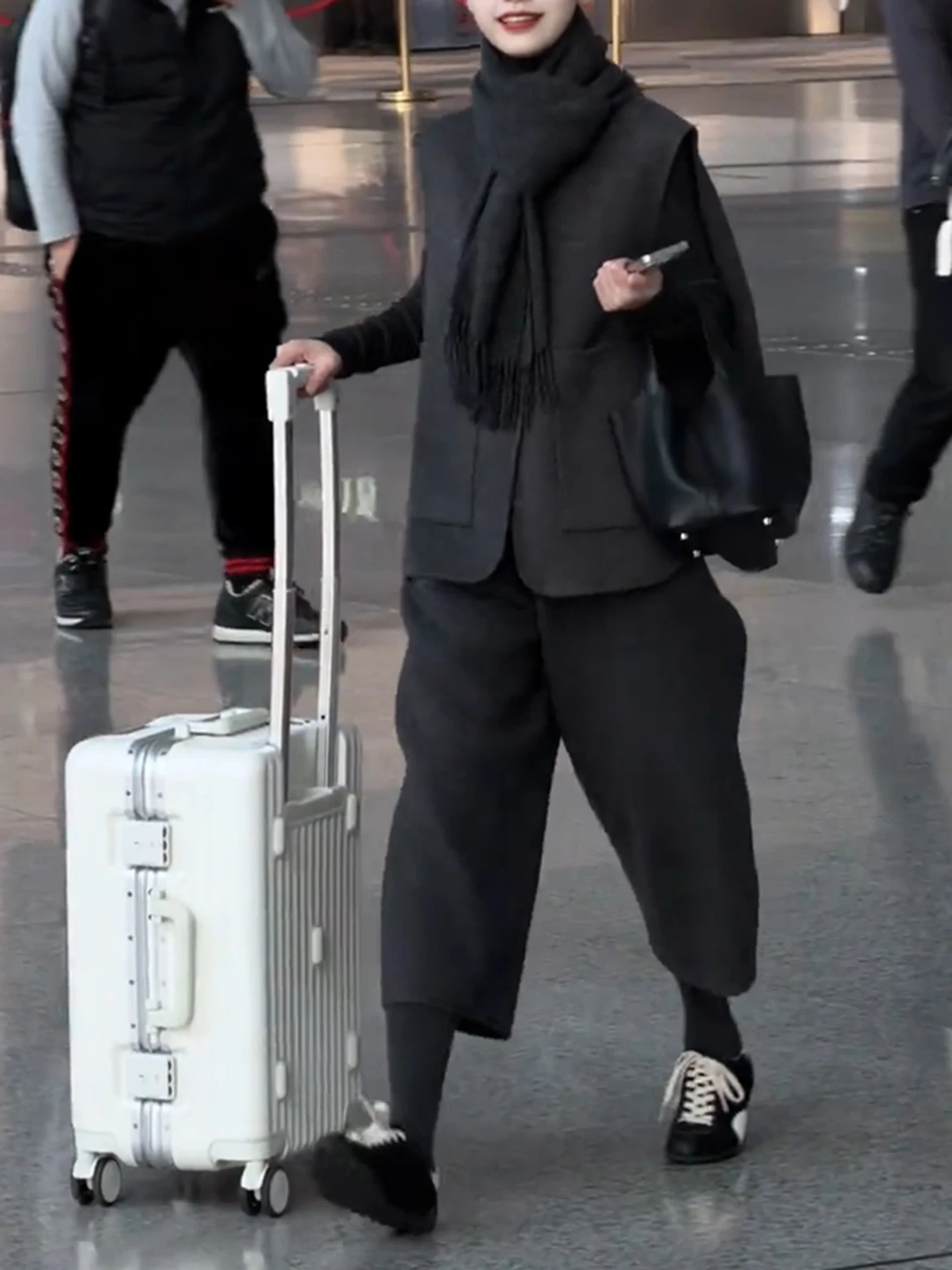   Gelaagdheid Dames Faion Set rond Ne Svel Vest Zeven voet broek Basis irt T-stuk Winter Vrijetijdskleding