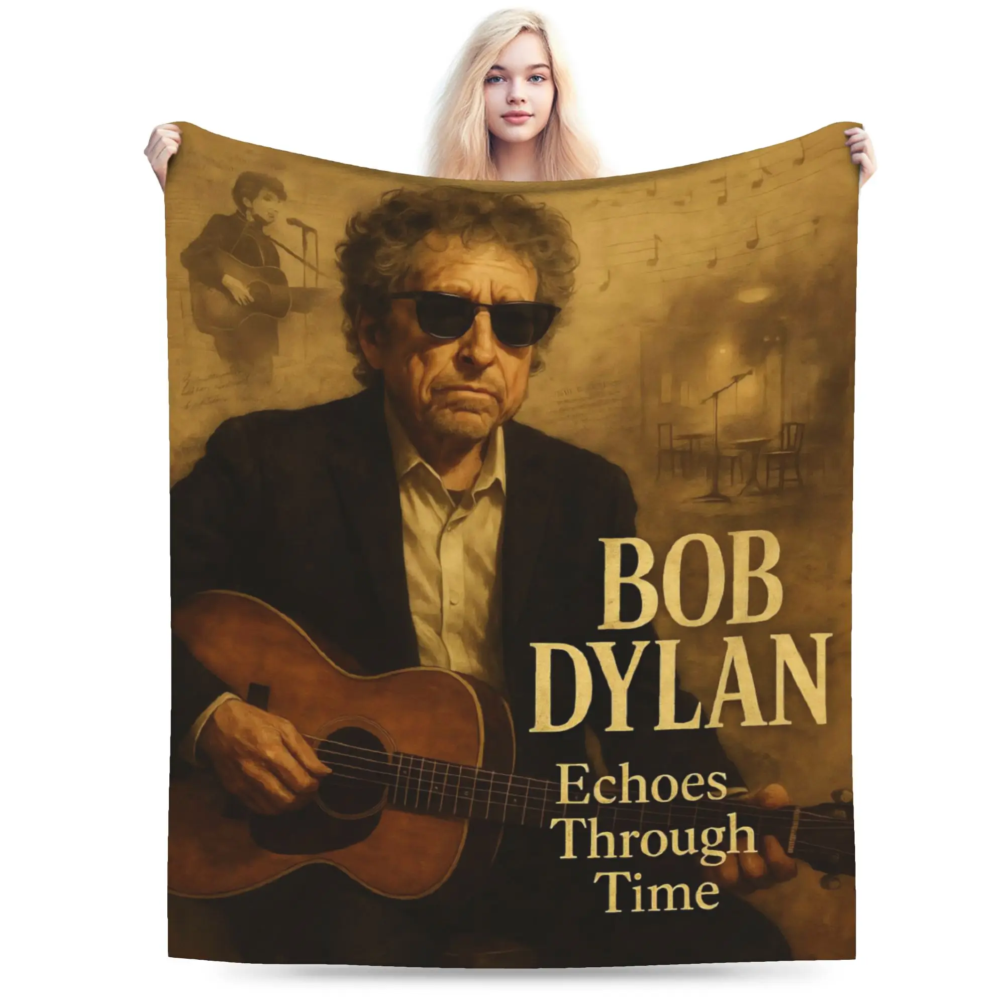 Super Soft Bob Dylan Singer Throw Blanket Premium Fleece Flannel Lightweight  Bed Blanket Cozy Plush Blankets All Season Use